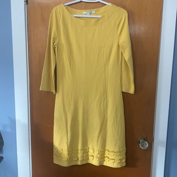 Boden Knit Yellow Shift dress size 8 - Picture 5 of 9